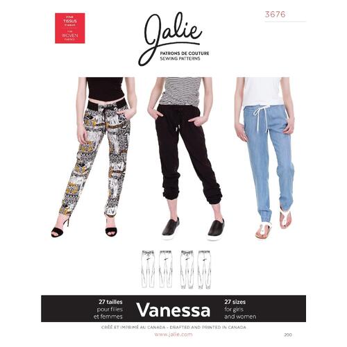 Jalie Sewing Patterns, 3676 VANESSA Fluid Pants