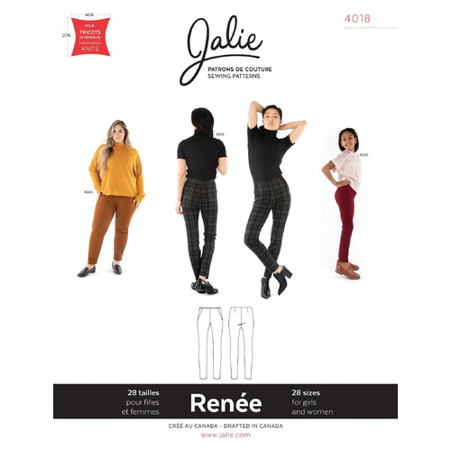 Jalie Sewing Patterns, 4018 RENEE Ponte Pants