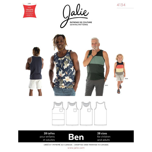 Jalie Sewing Patterns, 4134 BEN Tank Tops