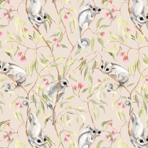 KK Fabrics, Forest Wonders, Cheeky Possums Natural