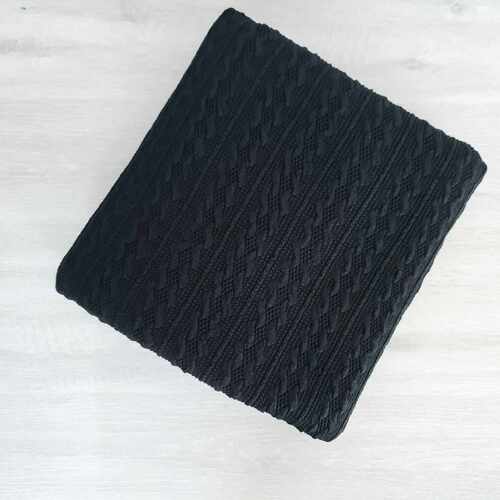 *REMNANT 67cm* European Cable Cardigan Knit, Black