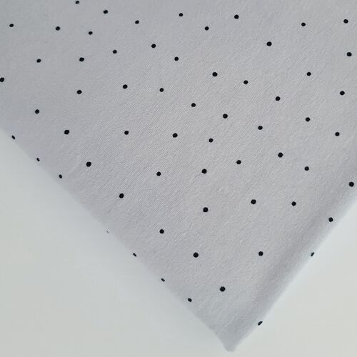 European Cotton Elastane Jersey, Oeko-Tex, Spots Grey