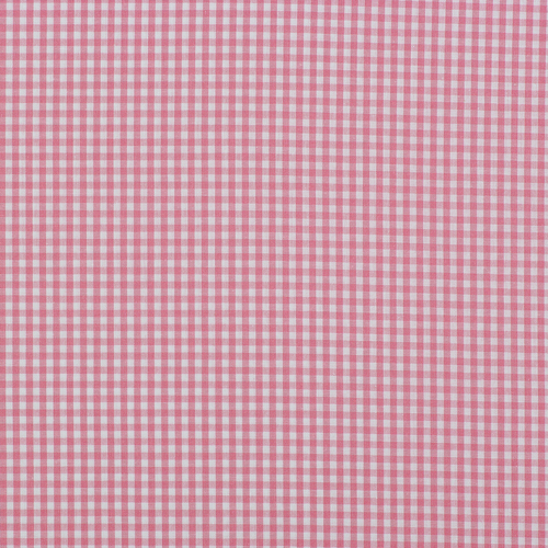 European Cottons, Oeko-Tex, Gingham 3mm, Pink & White