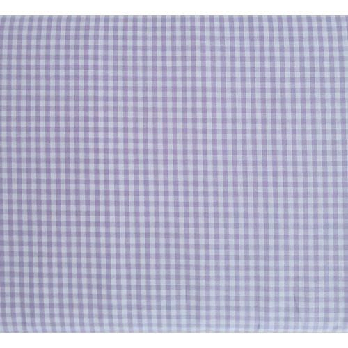 European Cottons, Oeko-Tex, Gingham 3mm, Lavender & White