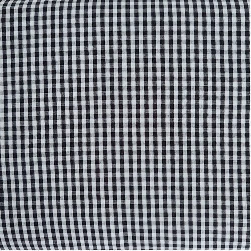 European Cottons, Oeko-Tex, Gingham 3mm, Black & White