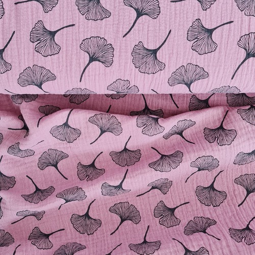 European Double Gauze, Oeko-Tex, Gingko Rose