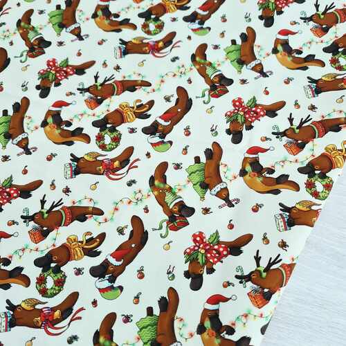 KK Fabrics, A Wild & Colourful Christmas, Platypus's Cream