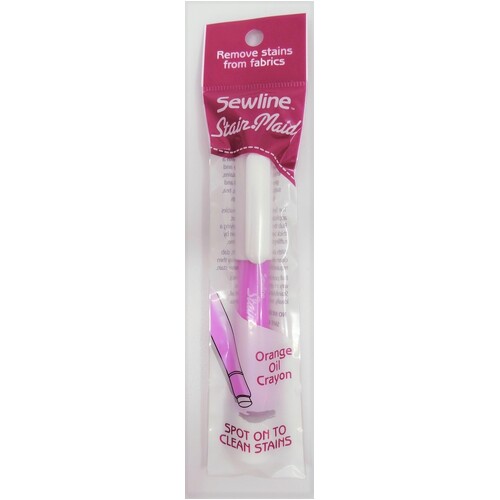 Sewline, Stain Maid Stain Remover, Orange Oil Crayon