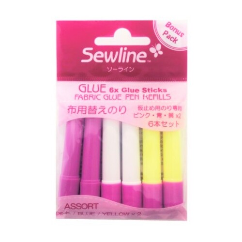 Sewline, Glue Refill Multi Colour - 6 Pack