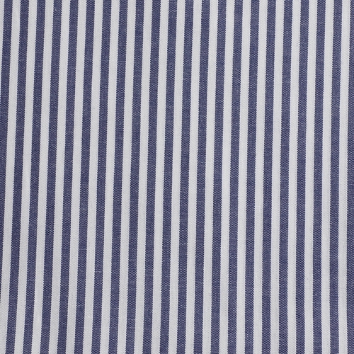 *REMNANT 145cm* European Cottons, Oeko-Tex, Fine Stripes, Navy & White