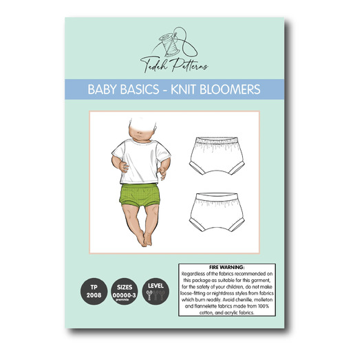 Tadah Patterns, Baby Basics - Knit Bloomers Pattern