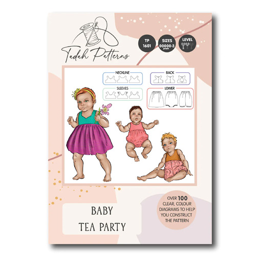 Tadah Patterns, Baby Tea Party Dress Pattern