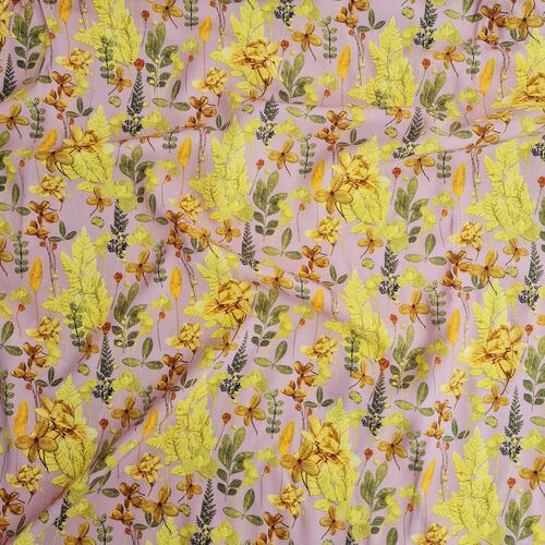 *REMNANT 152cm* European Woven Viscose, Oeko-Tex, Blooming Fields Yellow