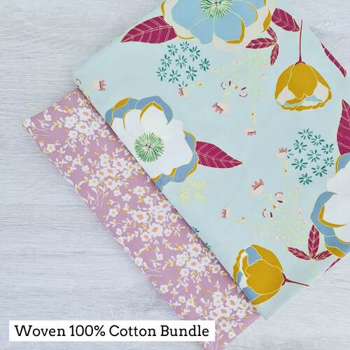 *2 PIECE BUNDLE* Art Gallery Fabrics, Oeko-Tex, Spirited, Calico Days Lavender & Sprinkled Peonies Serene