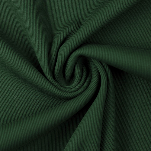 European Ribbing, Oeko-Tex, Fine Ribbed, Dark Green