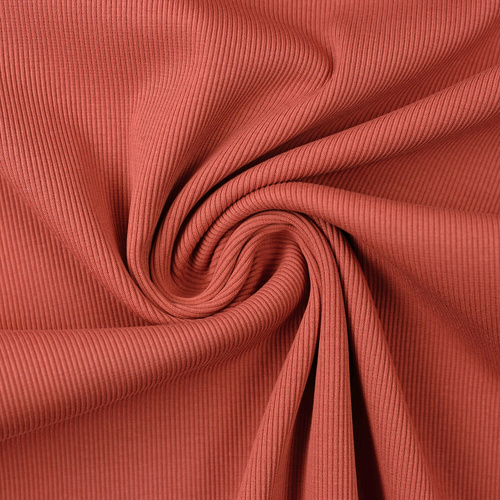 European Ribbing, Oeko-Tex, Fine Ribbed, Terracotta