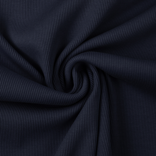 European Ribbing, Oeko-Tex, Fine Ribbed, Navy