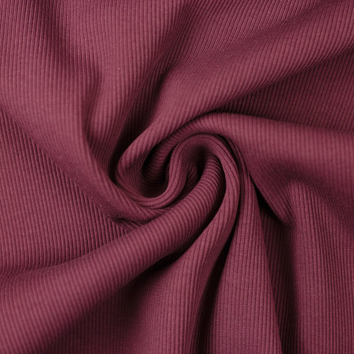 European Ribbing, Oeko-Tex, Fine Ribbed, Burgundy