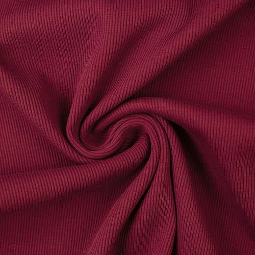 European Ribbing, Oeko-Tex, Fine Ribbed, Garnet