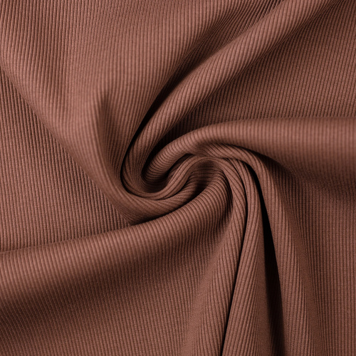 European Ribbing, Oeko-Tex, Fine Ribbed, Chocolate