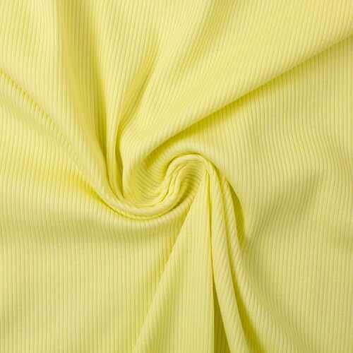 European Fine Ribbed Jersey Knit, Oeko-Tex, Mello Yellow