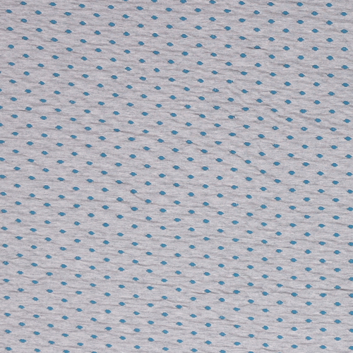 European Double Sided Cotton Jersey Ripple Knit, Dots Bondi Blue