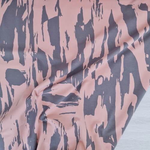 European Cotton Elastane Jersey, Oeko Tex, Painting Light Salmon