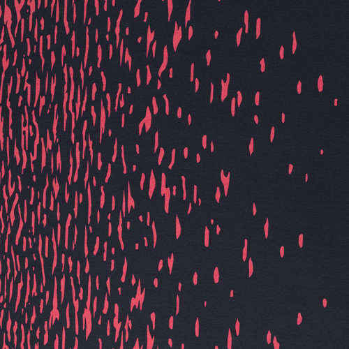 European Cotton Elastane Jersey, Oeko Tex, Water Reflections Raspberry Dark Navy