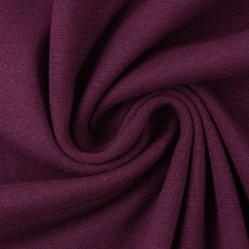 European Ribbing, Oeko-Tex, Solid, Eggplant