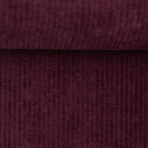European Stretch Velour Corduroy Jersey, Burgundy