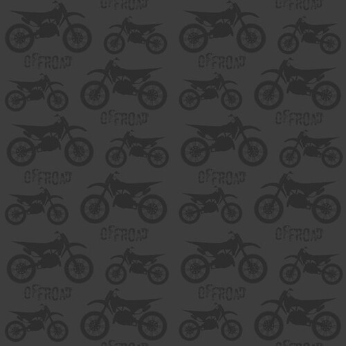 KK Fabrics, Motocross Maniacs, Dirt Bike Silhouette Charcoal