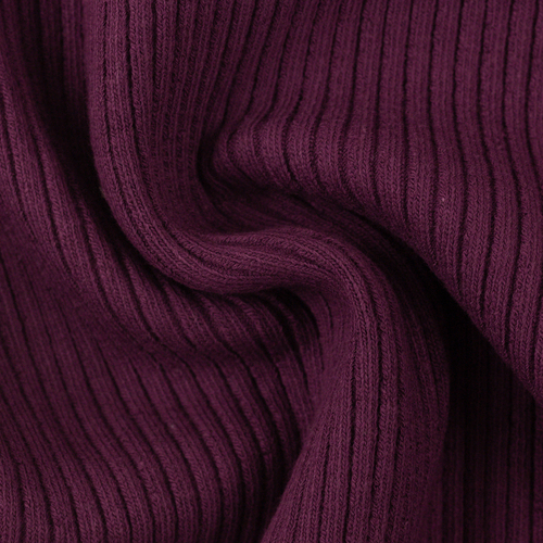 European Ribbing, Oeko-Tex, Heavy Weight Chunky, Ribbed Eggplant