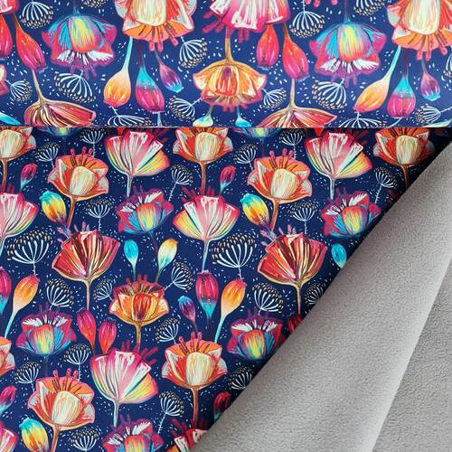European Soft Shell, Flowers Dark Blue