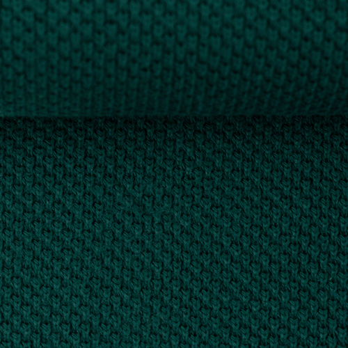 European Textured Cotton Knit, Oeko-Tex, Dark Emerald