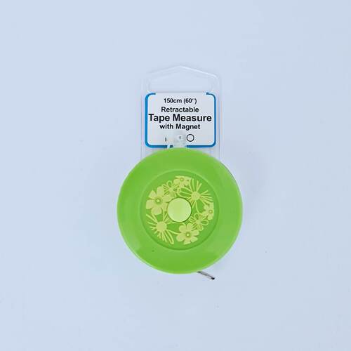 Metro Retractable Tape Measure with Magnet, Colour: Green