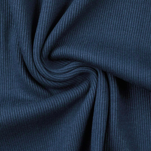 European Ribbing, Oeko-Tex, Fine Ribbed, Petrol Blue