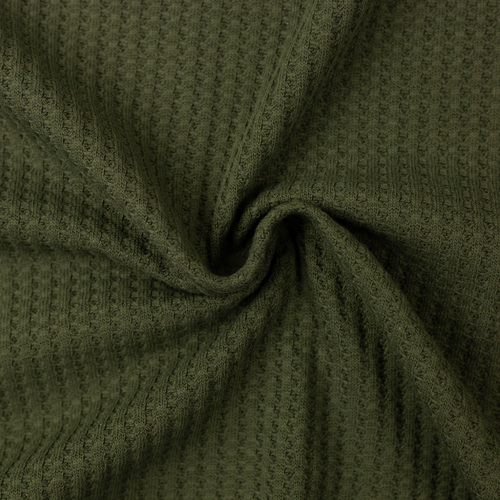 European Loose Weave Waffle Knit, Oeko-Tex, Hunter