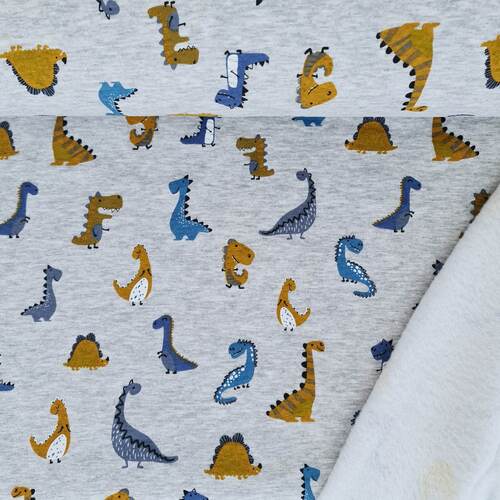 European Alpine Fleece Sweater Knit, Mini Dinos
