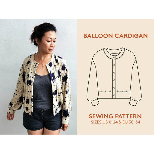 Wardrobe By Me, Balloon Cardigan Sewing Pattern