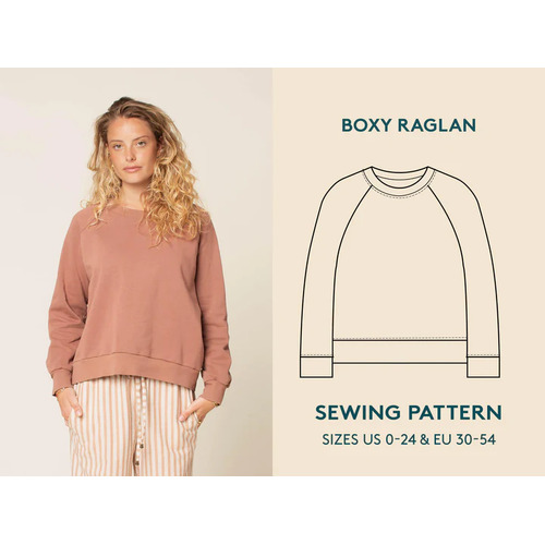 Wardrobe By Me, Boxy Raglan Sewing Pattern