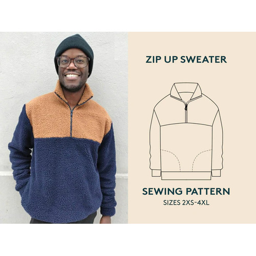 Wardrobe By Me, Zip-Up Sweater Sewing Pattern