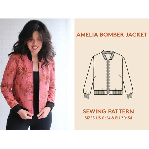 Wardrobe By Me, Amelia Bomber Sewing Pattern