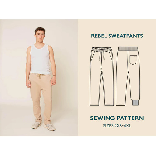 Wardrobe By Me, Rebel Sweat Pants Sewing Pattern