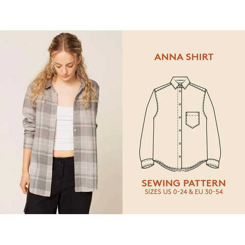 Wardrobe By Me, Anna Shirt Sewing Pattern