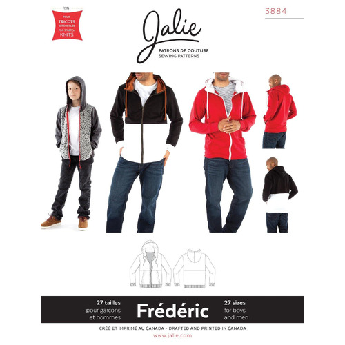 Jalie Sewing Patterns, 3884 FRÉDÉRIC Hoodie