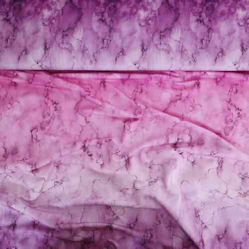 European Modal Blend French Terry Knit, Marble Watercolour Pastel Pink Light Berry