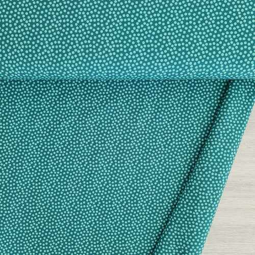European Cotton Elastane Jersey, Oeko-Tex, Spotty Dark Teal Pastel Mint