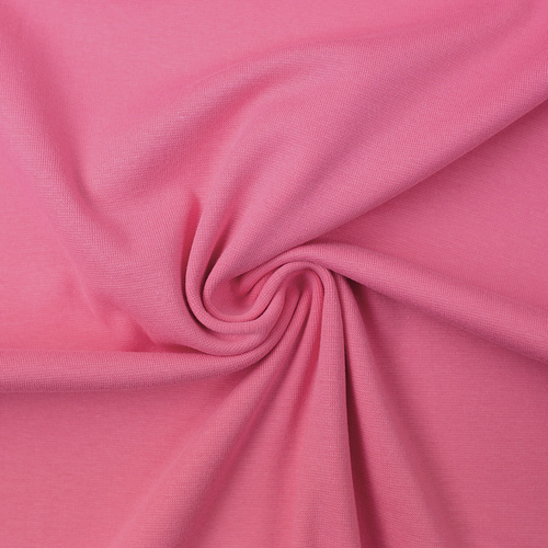 *REMNANT 49cm* European Cotton Elastane Jersey, Solid, Oeko-Tex, Flamingo Pink
