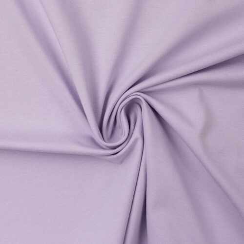 European Cotton Elastane Jersey, Solid, Oeko-Tex, Pastel Violet