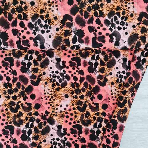 European Viscose Jersey Knit, Oeko-Tex, Animal Print Party